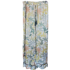 World Market Hawiian Beach Trees Ocean Lightweight Women's Pants L/XL NWT